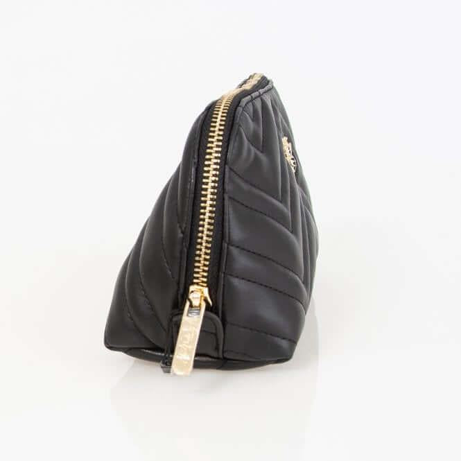Small Beauty/Makeup Bag Quilted Black