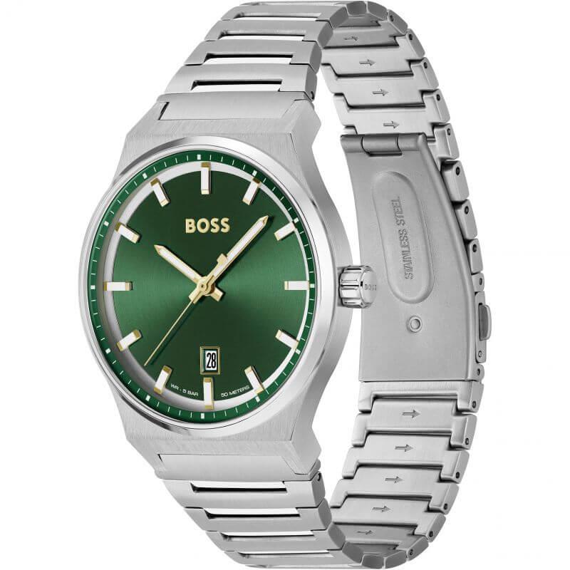 Candor SS Bracelet With Green Dial Gents Watch