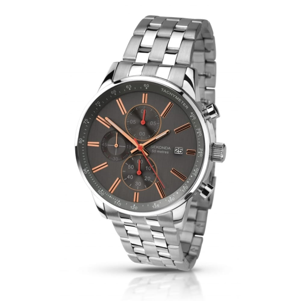 Mens Stainless Steel Chain Bracelet Watch
