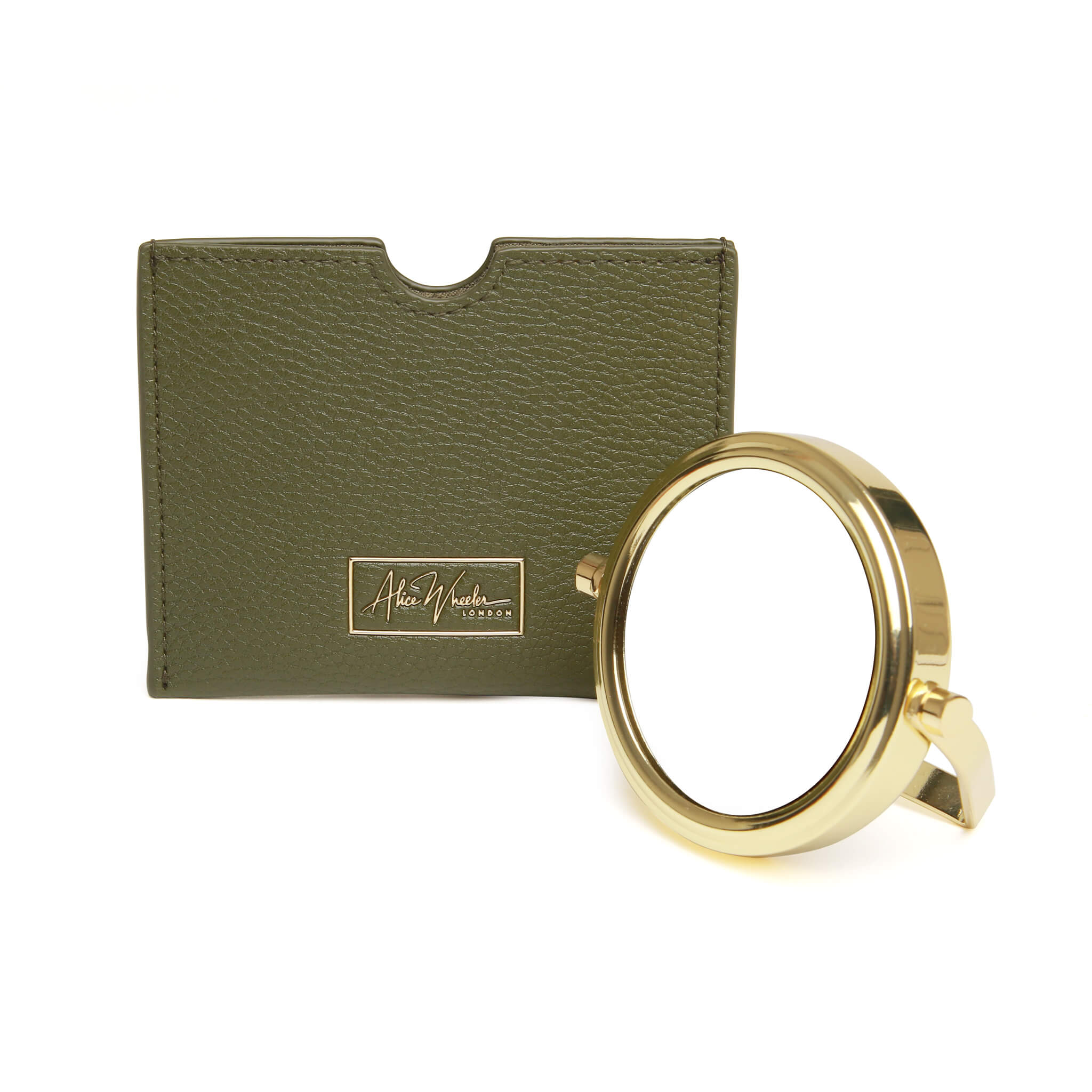 Mirror & Pouch In Olive - 7x Magnification