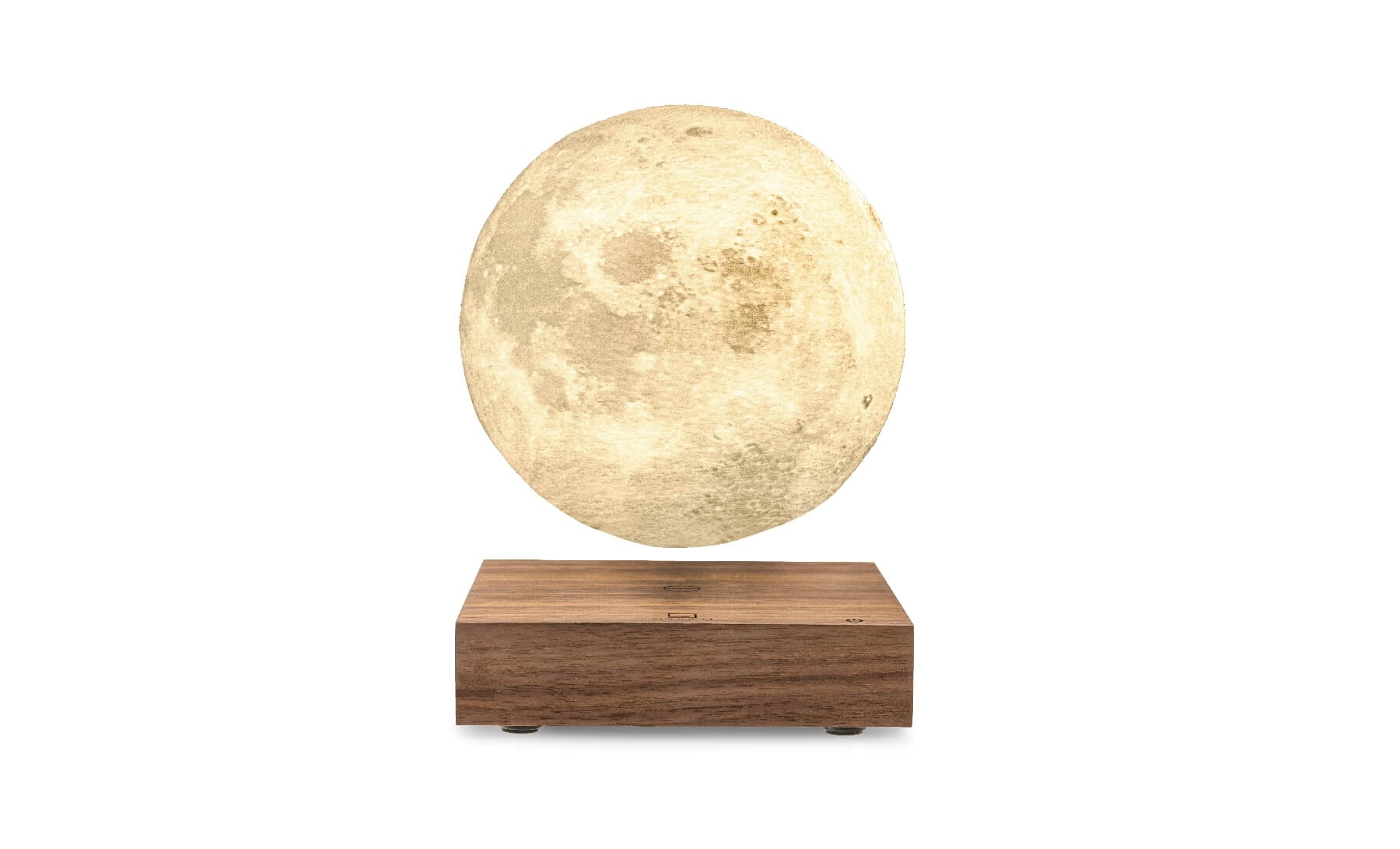 Smart Moon Lamp- Natural Walnut Wood