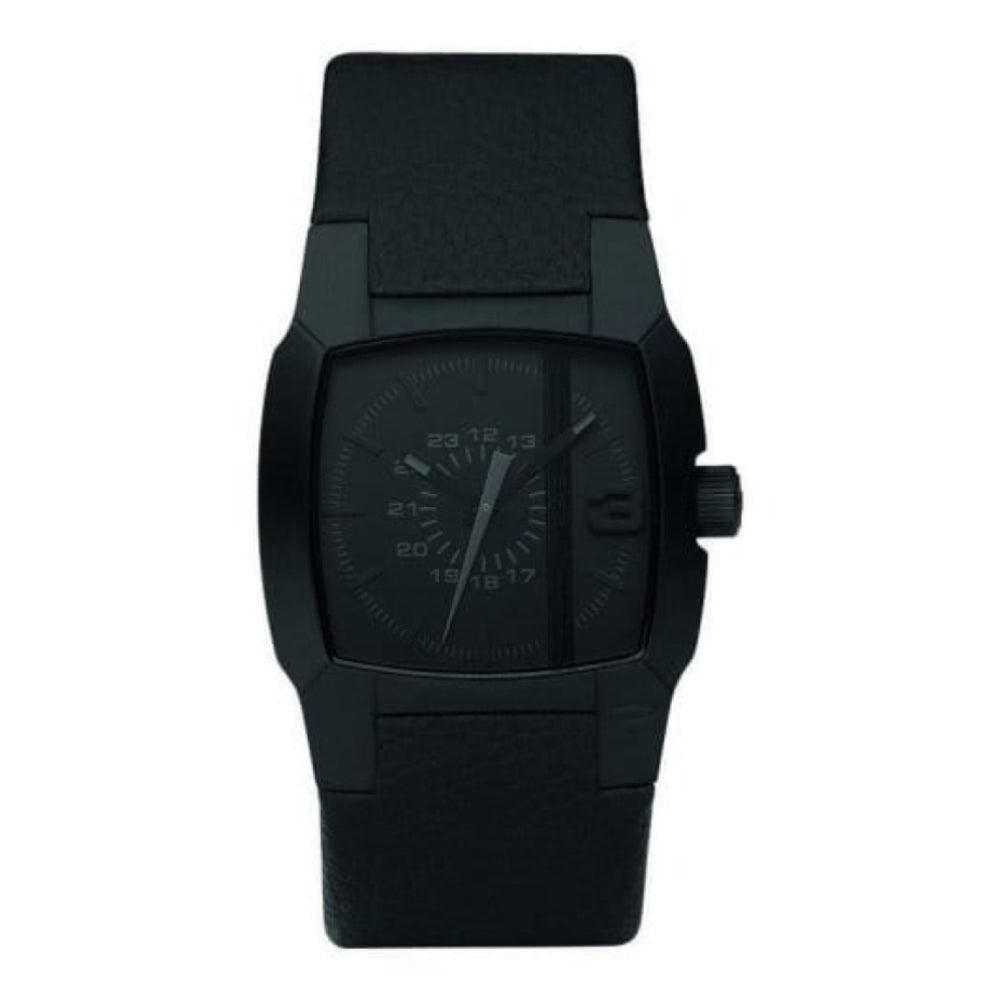 Gents Black Leather Watch