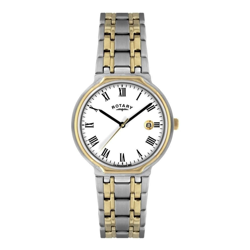 Mens Two Tone Bracelet Watch