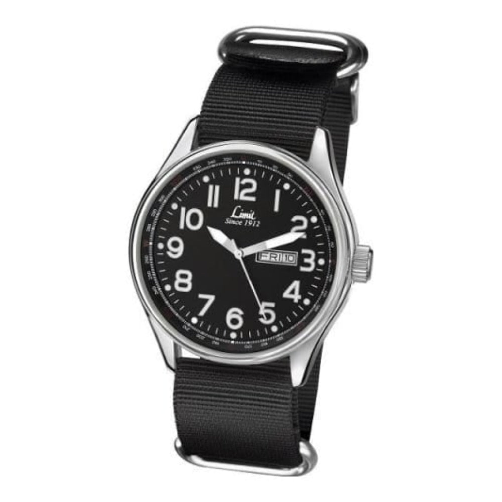 Black Nylon Gents Date Display Watch