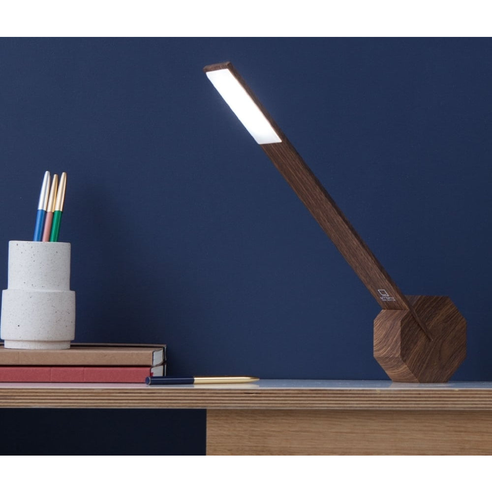 Octagon One Desk Lamp - Walnut