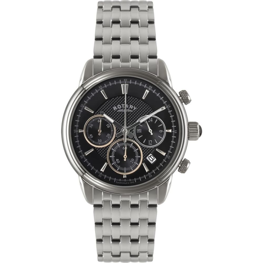 Mens Chrome Chronograph Bracelet Watch