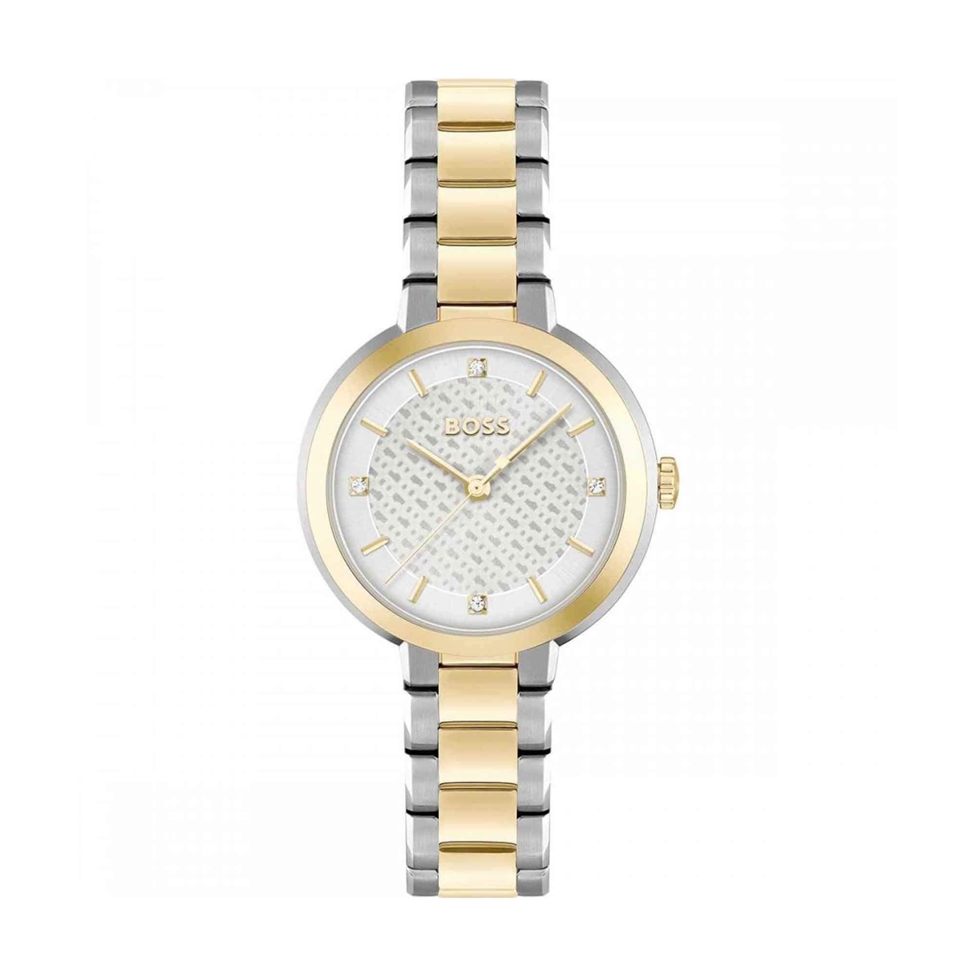 Sena White Dial With Two-Tone SS Bracelet Strap Ladies Watch