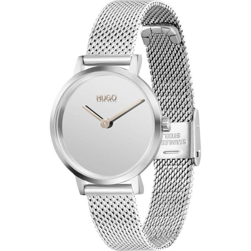 CHERISH Silver Dial & Mesh Bracelet Strap Womens Watch