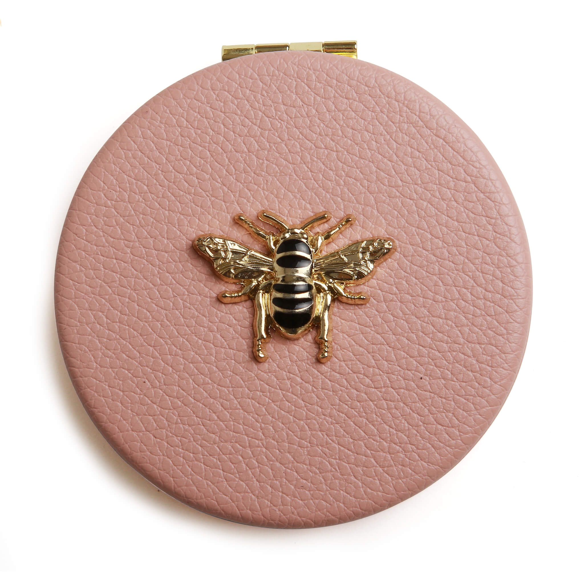 Round Compact Mirror Pink