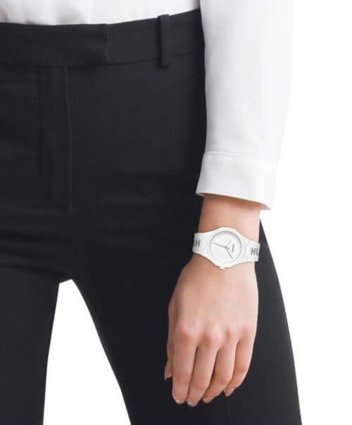 #LIT White Dial With White Silicone Strap Ladies Watch