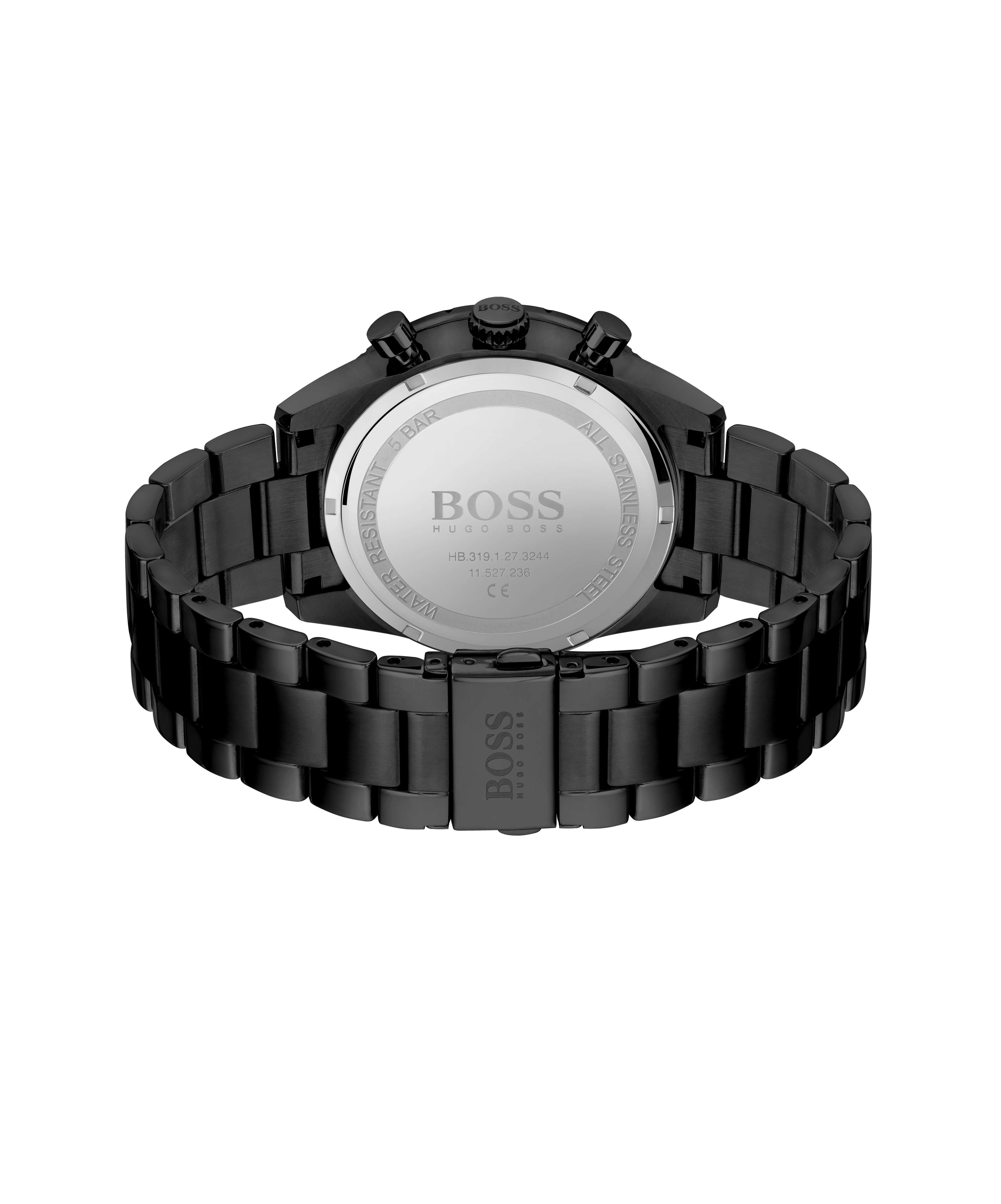 Pilot Edition Chrono Black Dial & Black IP Strap Gents Watch