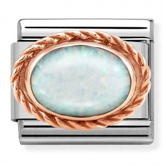 Composable Classic 9K Rose Gold Set White Opal Link