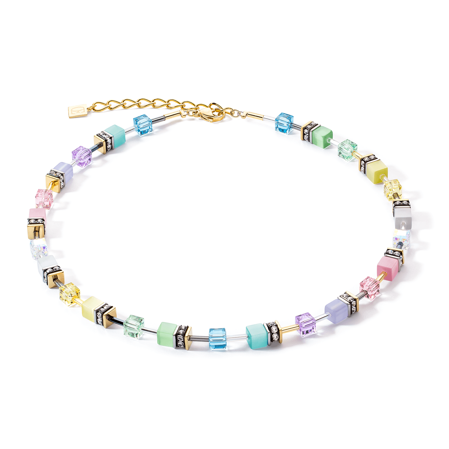 GeoCUBE Multicolour Gentle Gold Necklace