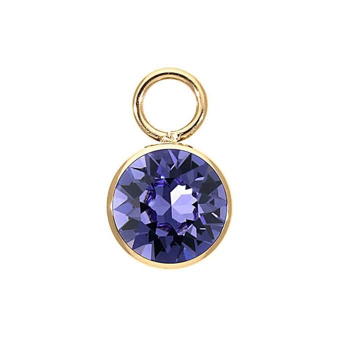 Tanzanite Charm BOTTONE 10mm (G/P)