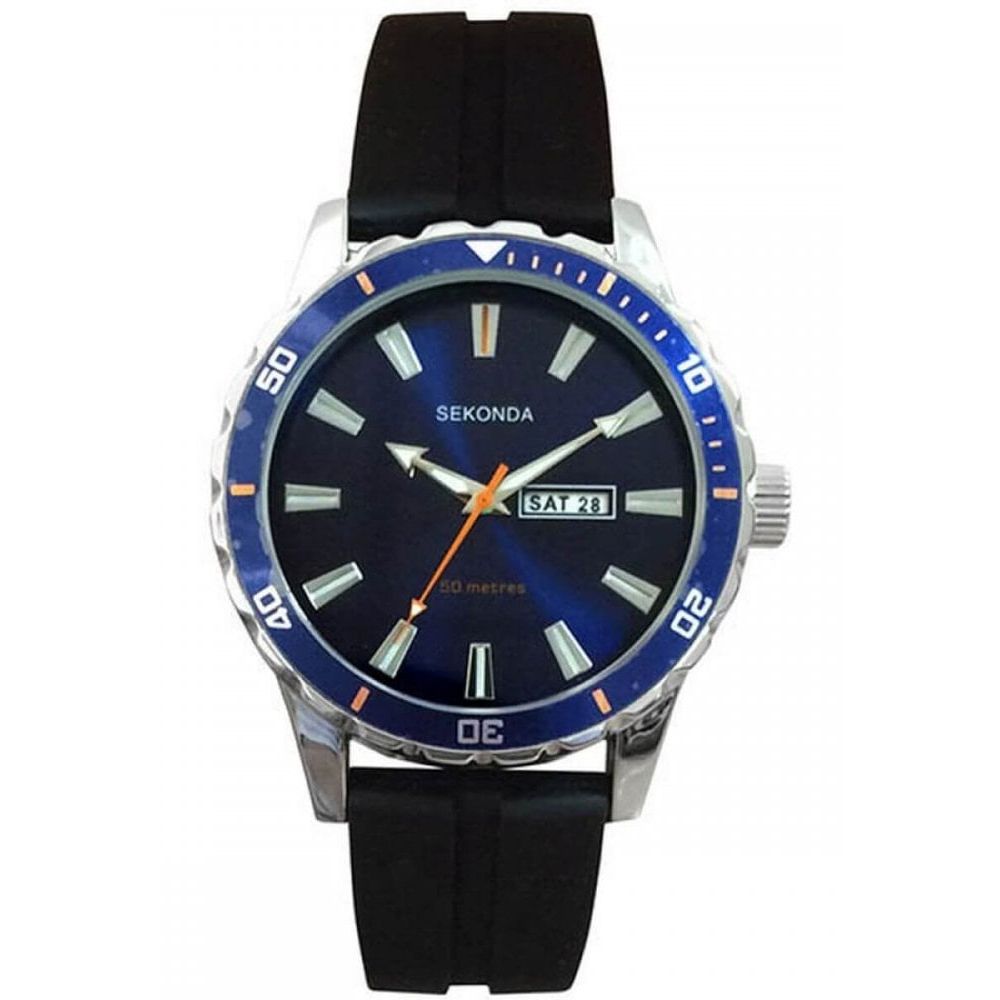 Black Rubber Gents Watch