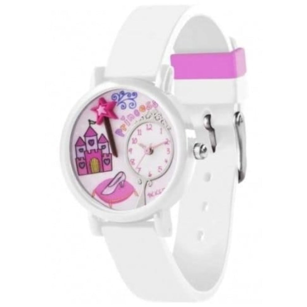 White Rubber Tikkers Princess 3D Watch