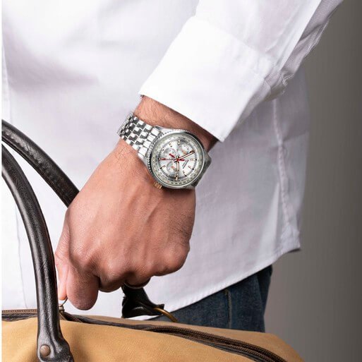 Maverick Silver Dial & SS Bracelet Strap Men's Watch