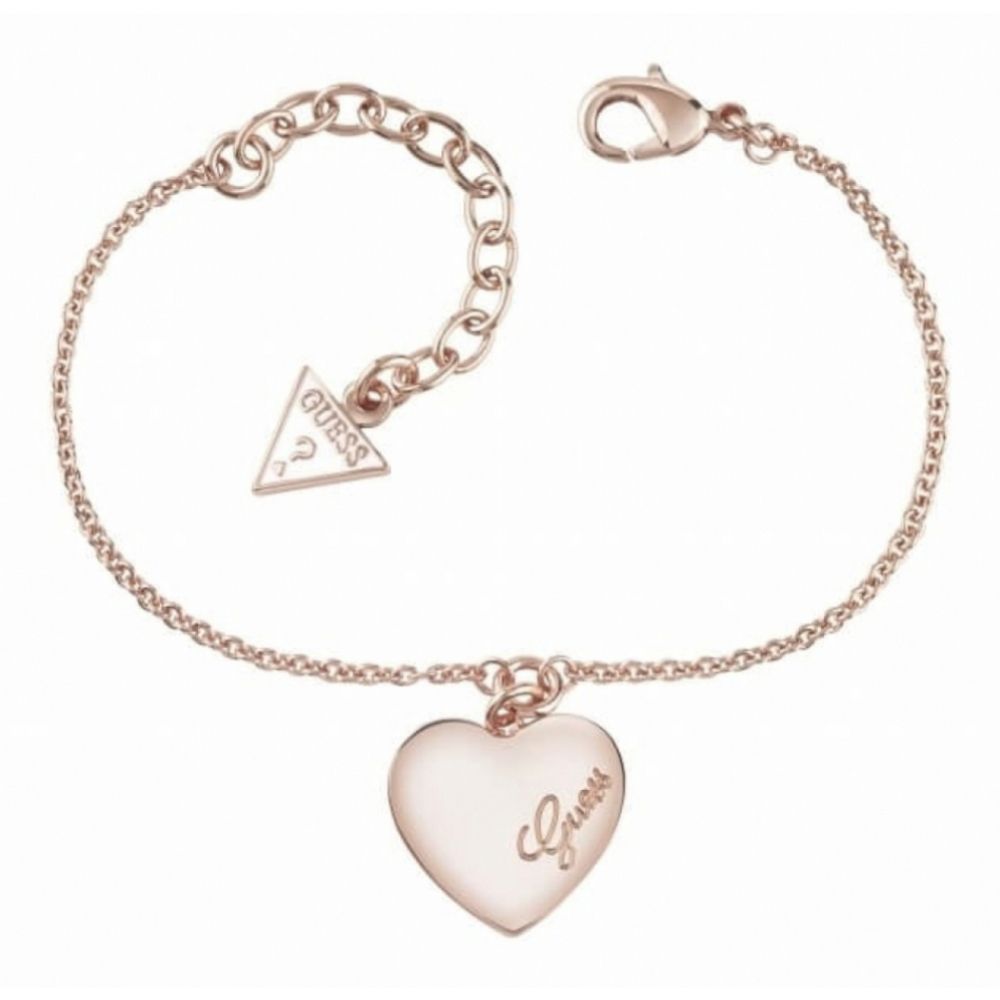 Rose Gold Plated Heart Pendant Bracelet