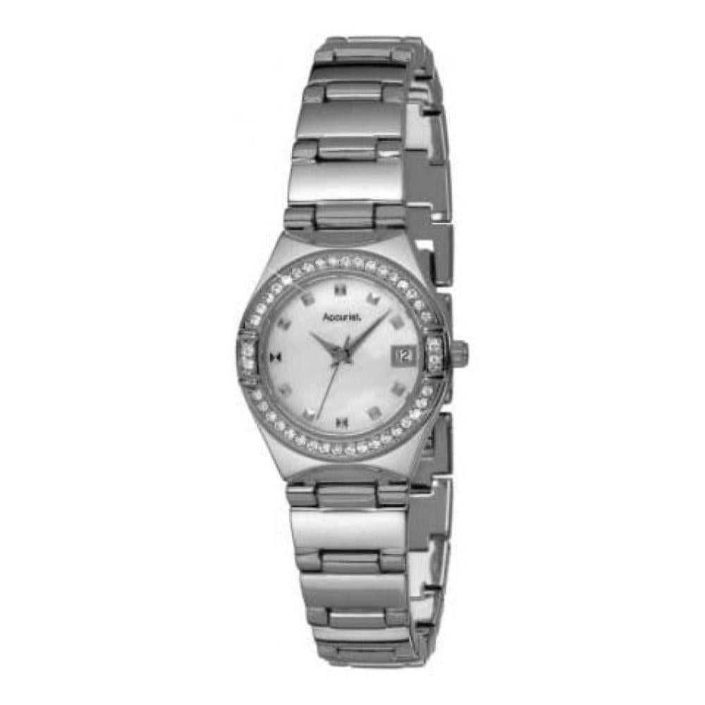 Ladies Petite Linked Stainless Steel MOP Watch