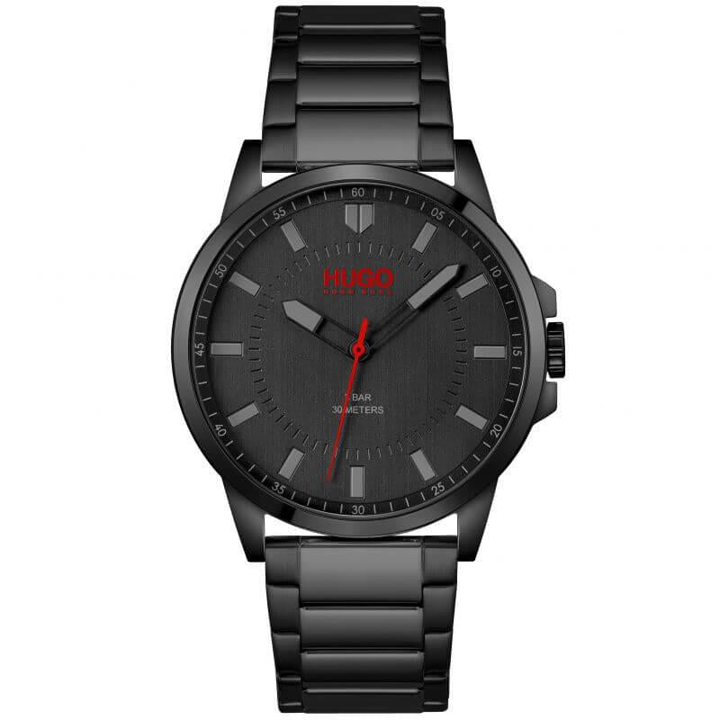 FIRST Black Dial & Black Bracelet Strap Watch