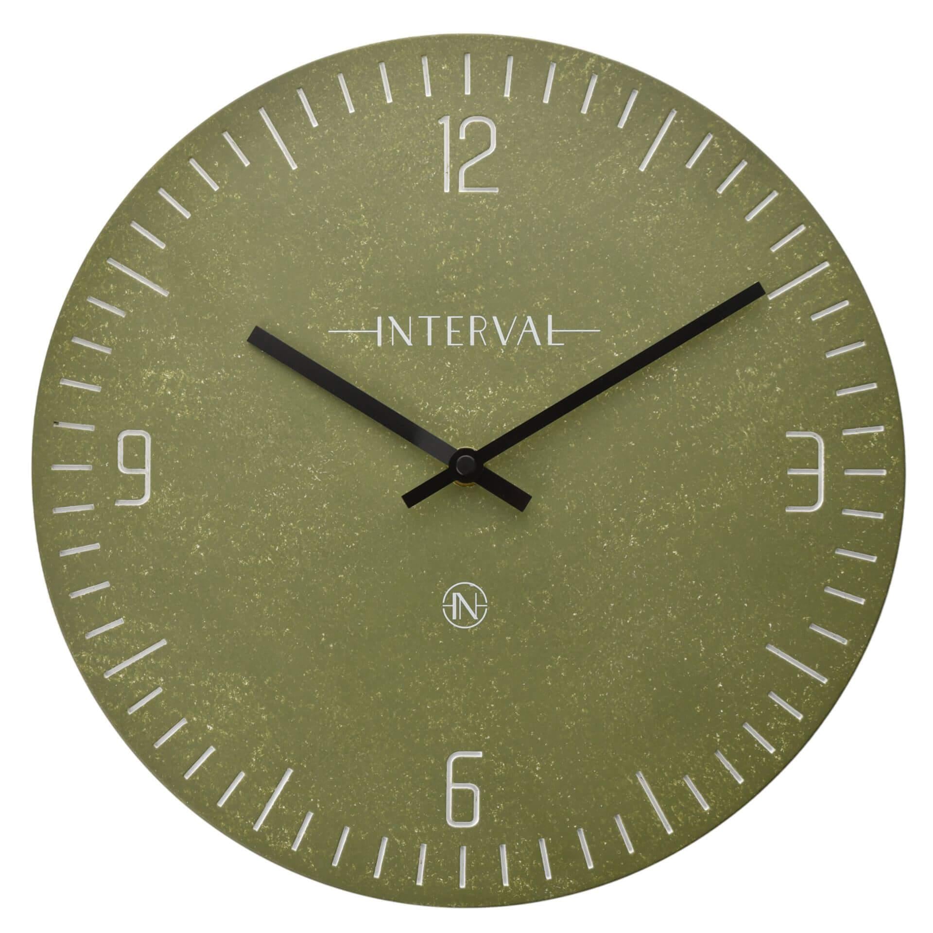 Resin Wall Clock 30cm - Olive