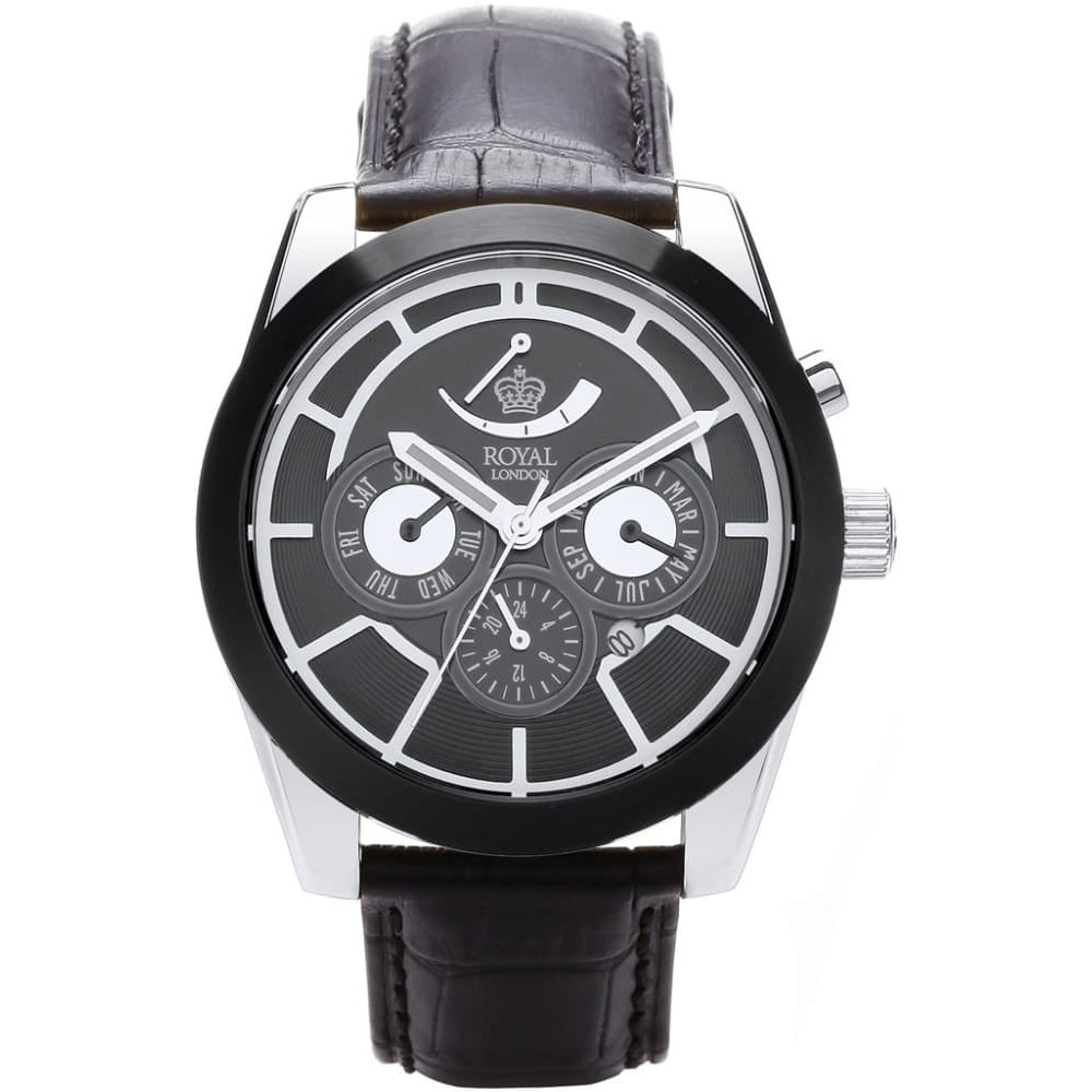 Mens Automatic Month, Date and Day Black Watch