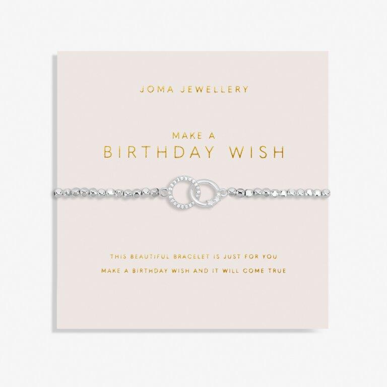 Forever Yours 'Make A Birthday Wish' Silver Plated Bracelet