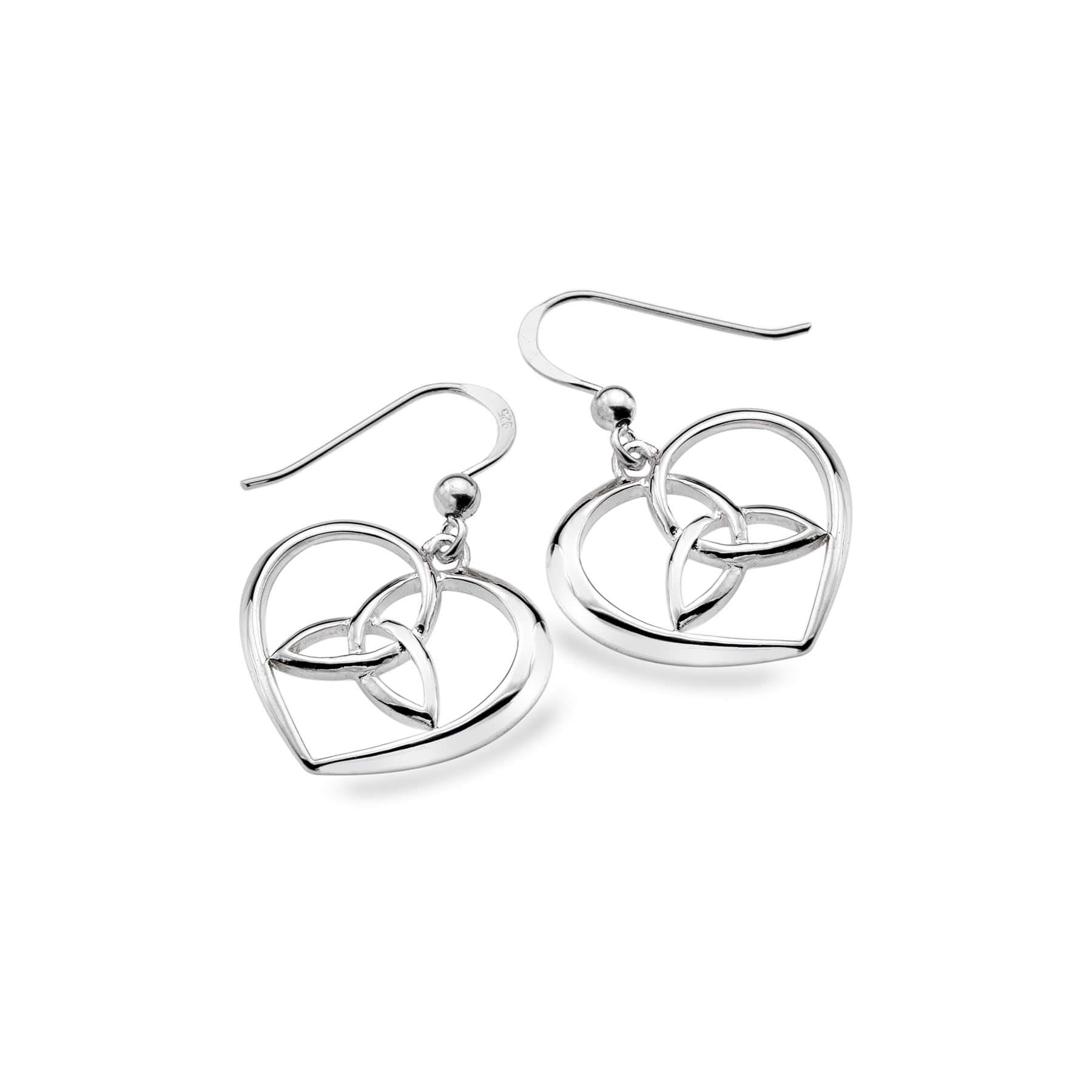 Celtic Trnity Heart Earrings