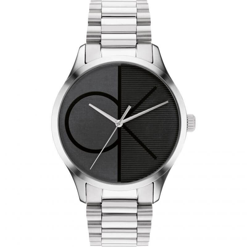 SS Bracelet Strap With Black CK Dial Unisex Watch