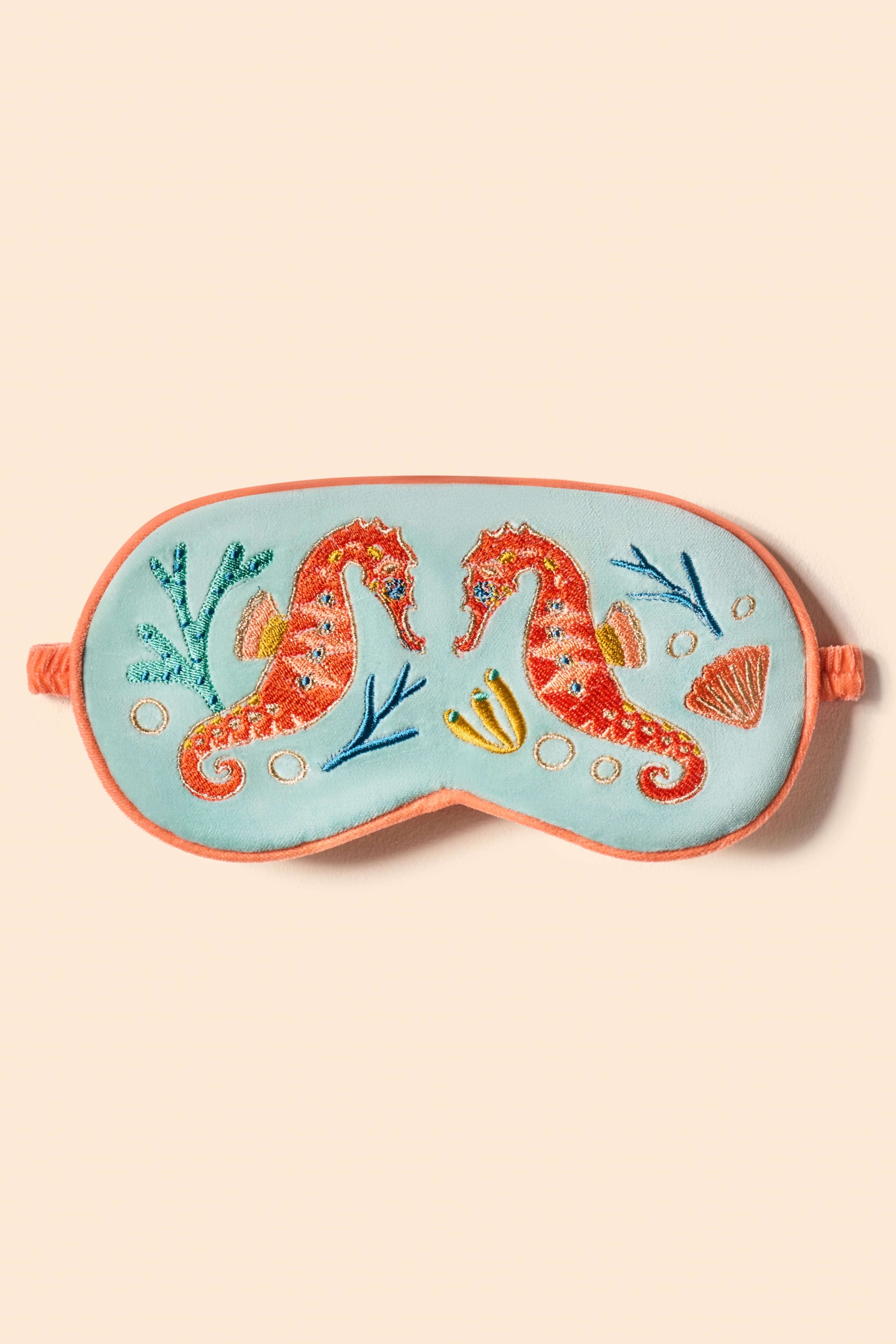 Sparkling Seahorse Lavender Eye Mask - Aqua