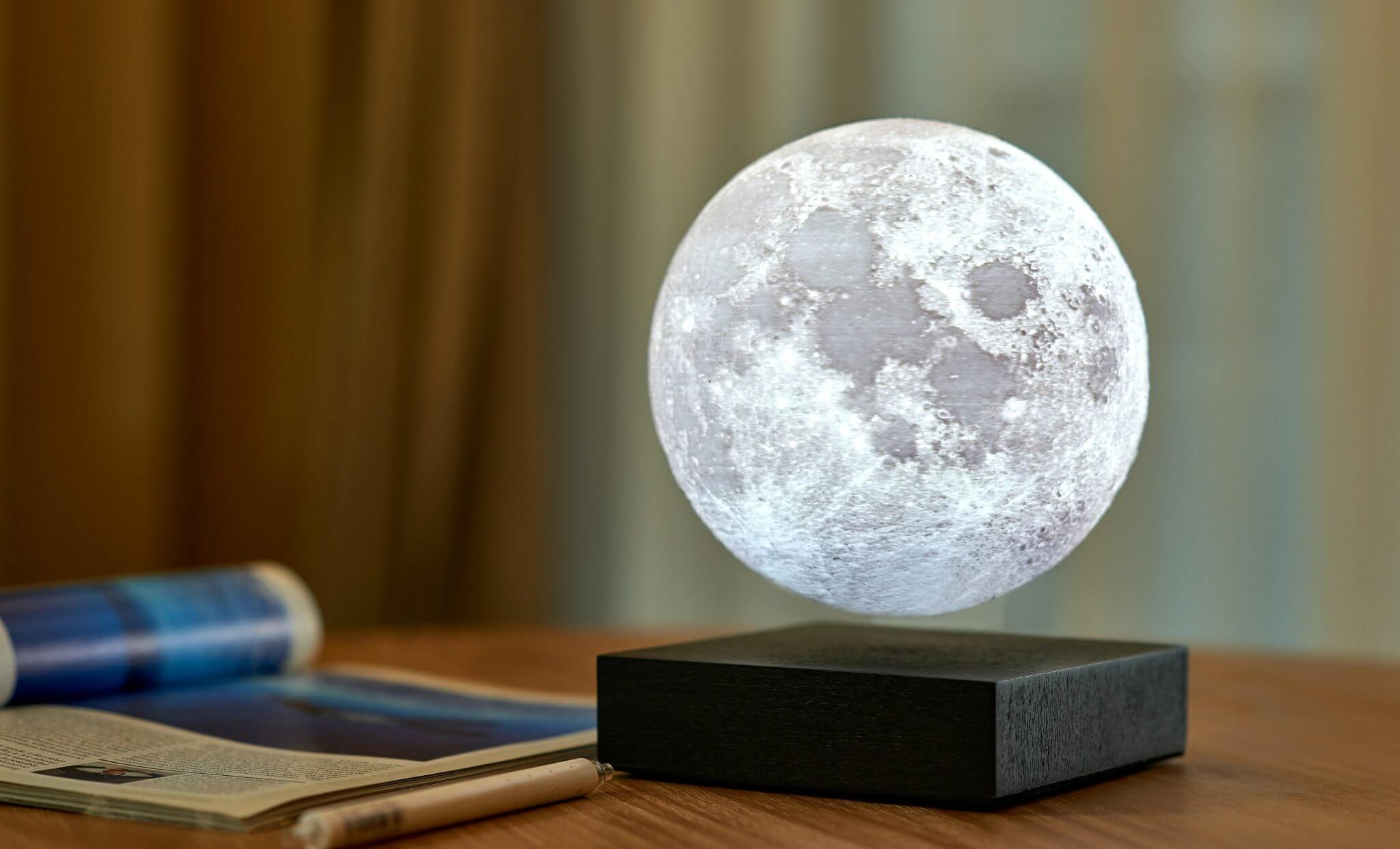 Smart Moon Lamp- Black Wood