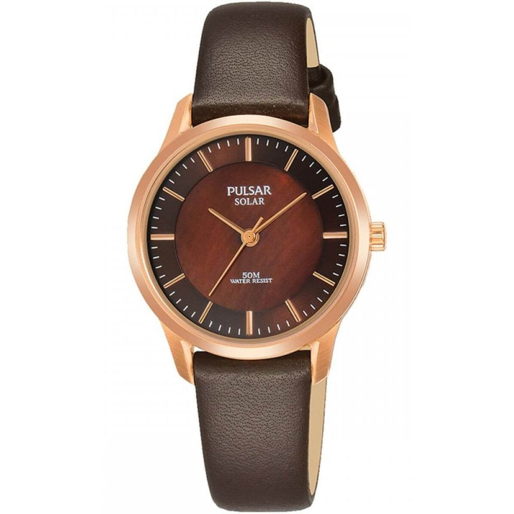 Ladies Solar Rose Gold Watch
