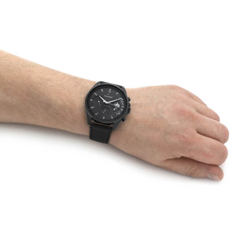Baker Classic Ionic Plated Black Steel Gents Watch
