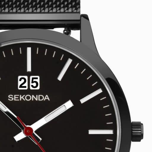 Black Case with Black Dial & Mesh Strap Men's Nordic Watch