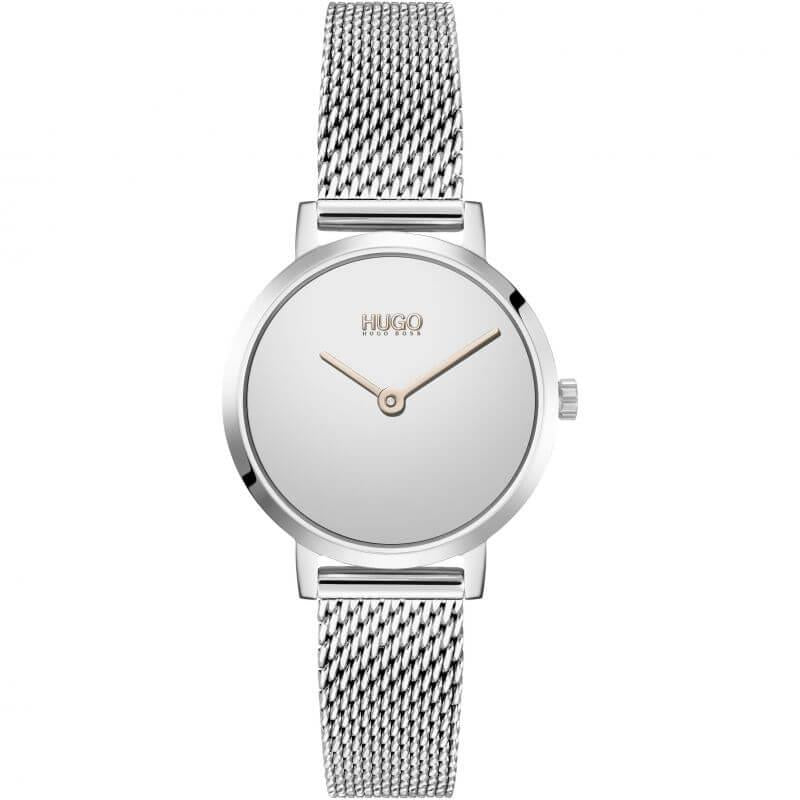 CHERISH Silver Dial & Mesh Bracelet Strap Womens Watch