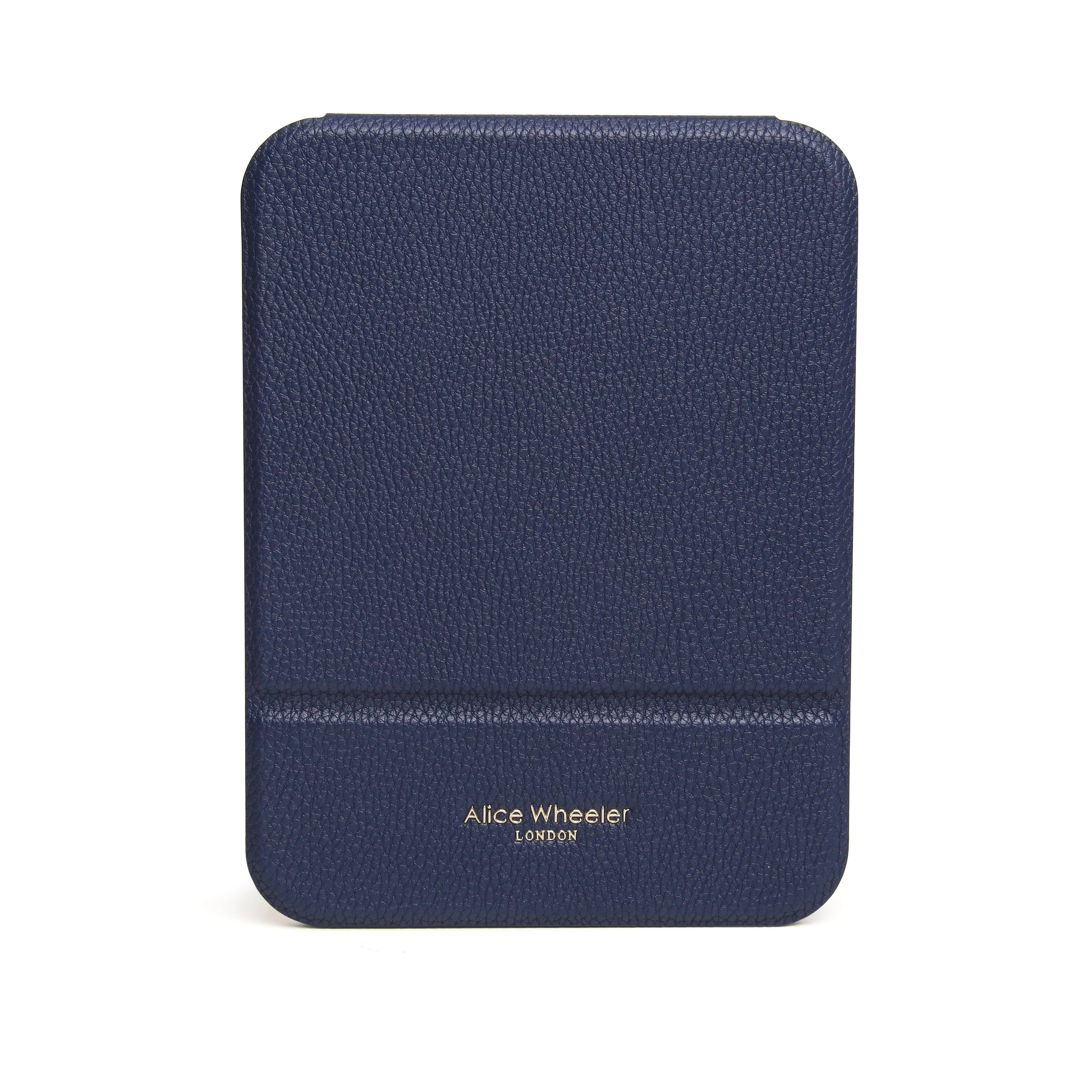 Navy Folding Travel Mirror