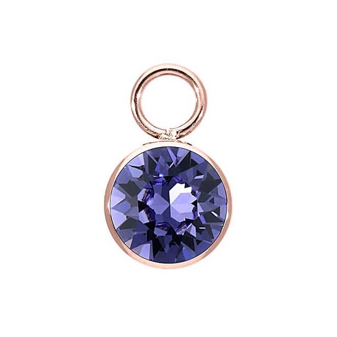 Tanzanite Charm BOTTONE 10mm (RG/P)