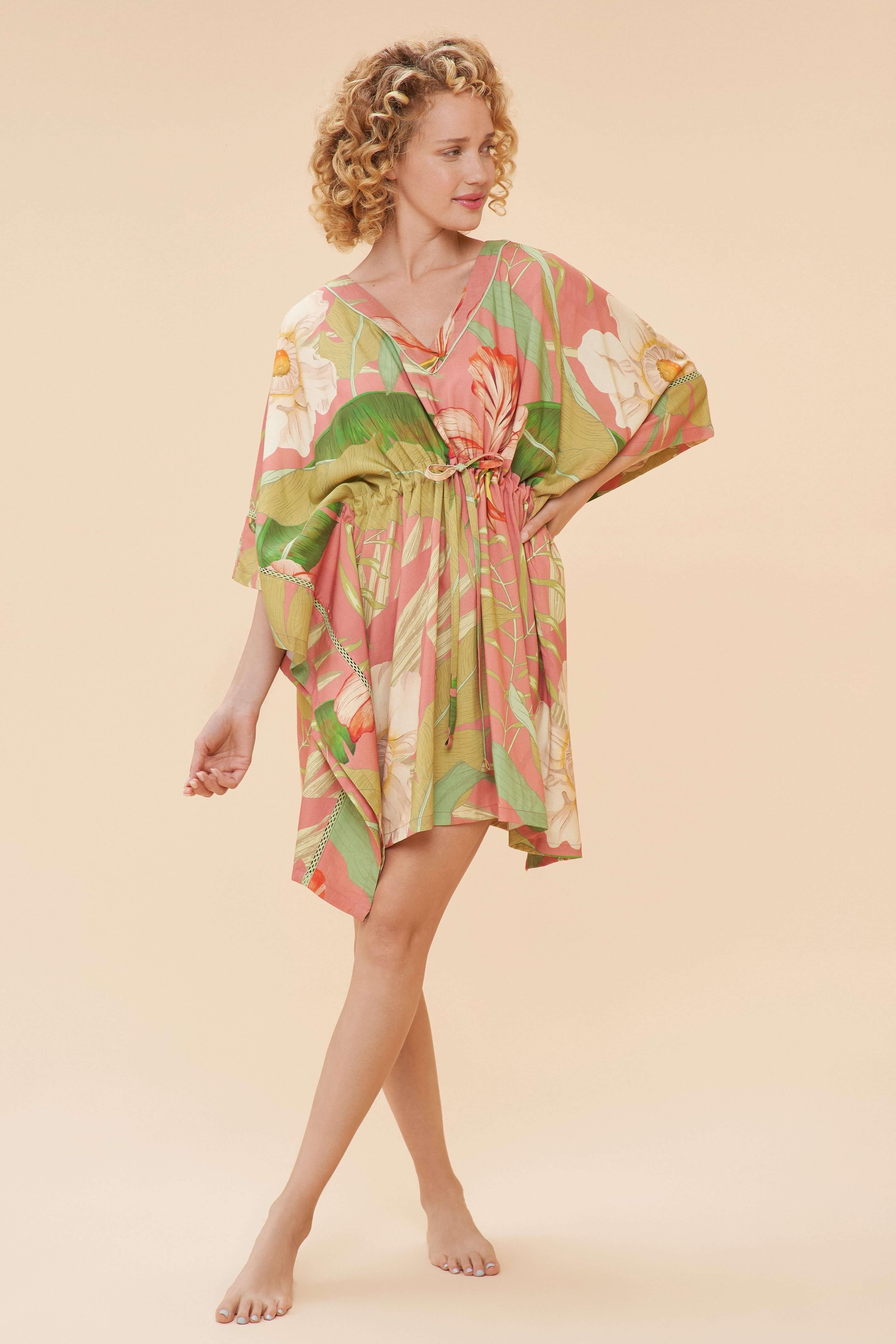 Beach Cover Up - Delicate Tropical - Candy