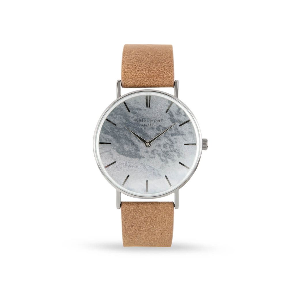Mr Beaumont Oil Grey Dial with Tan Strap