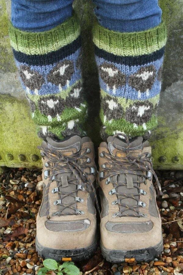 Flock Of Herdwick Sheep Long Socks