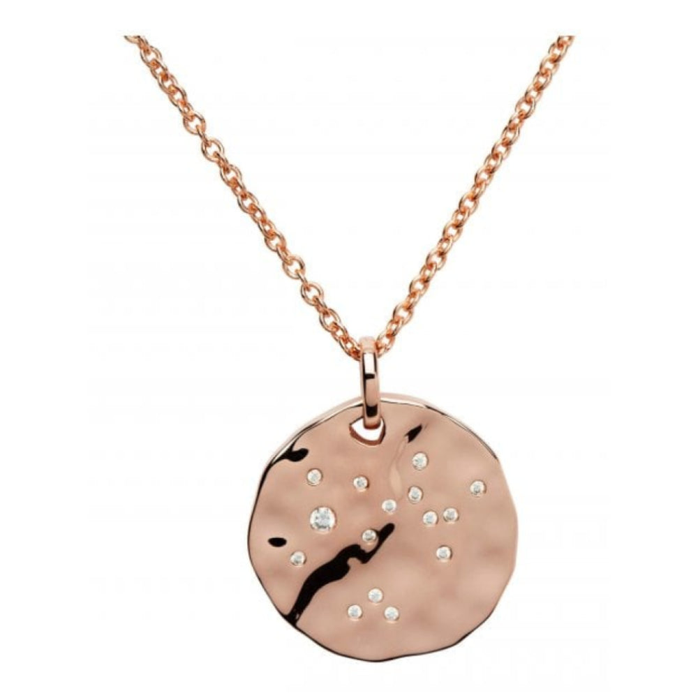 Silver 925 Pendant With Rose Gold Plating-Cz Incl. Chain. Sagittarius