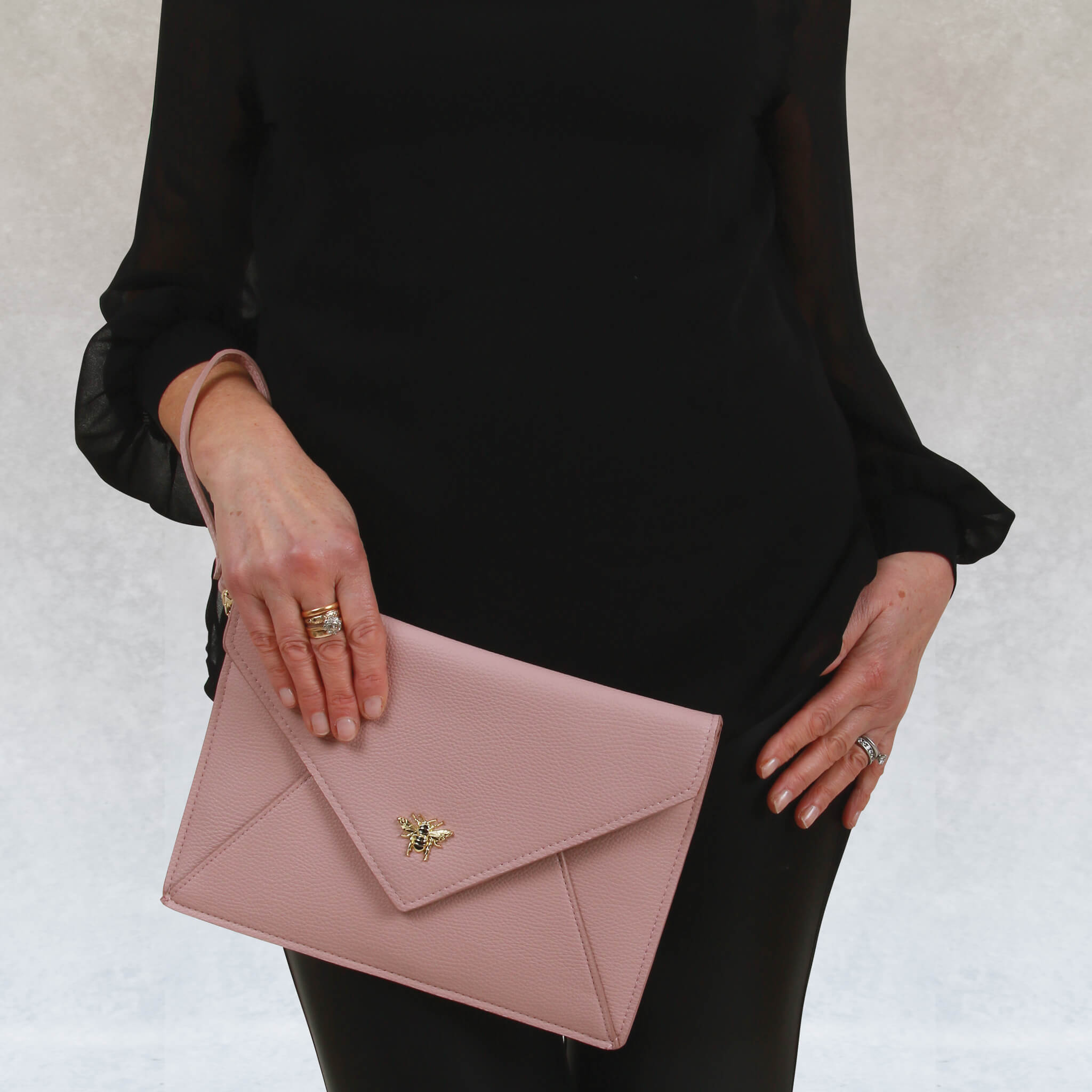 Chelsea Envelope Clutch Bag In Pink