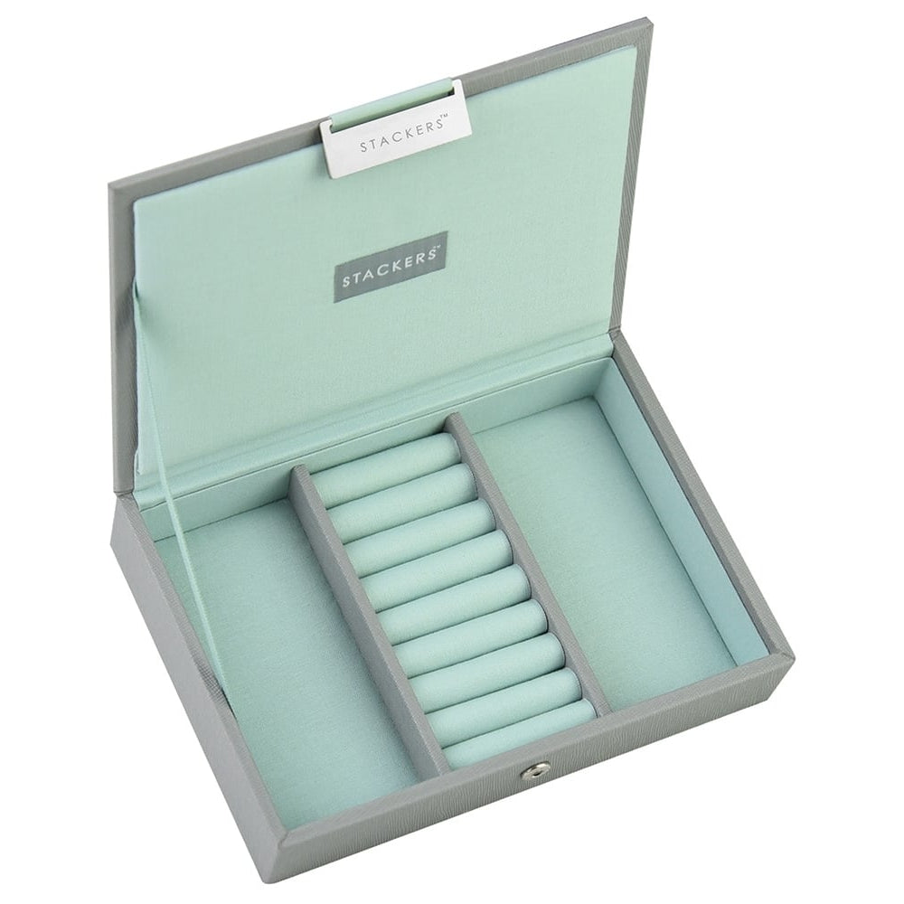 Dove Grey & Mint Set Of 2 Mini Stackers