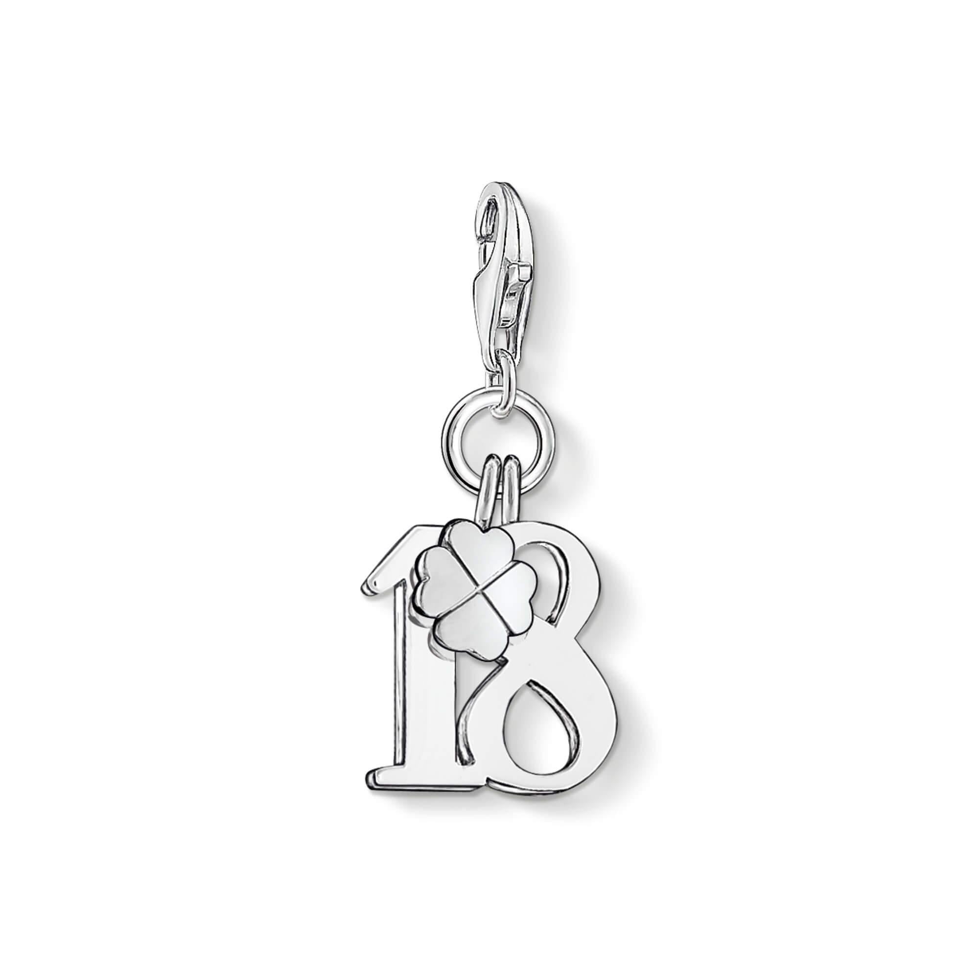 Charm Pendant Lucky Number 18