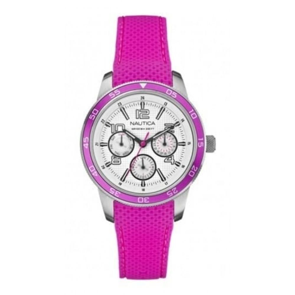 Ladies NCT 405 Multi-Dial Pink Rubber Watch