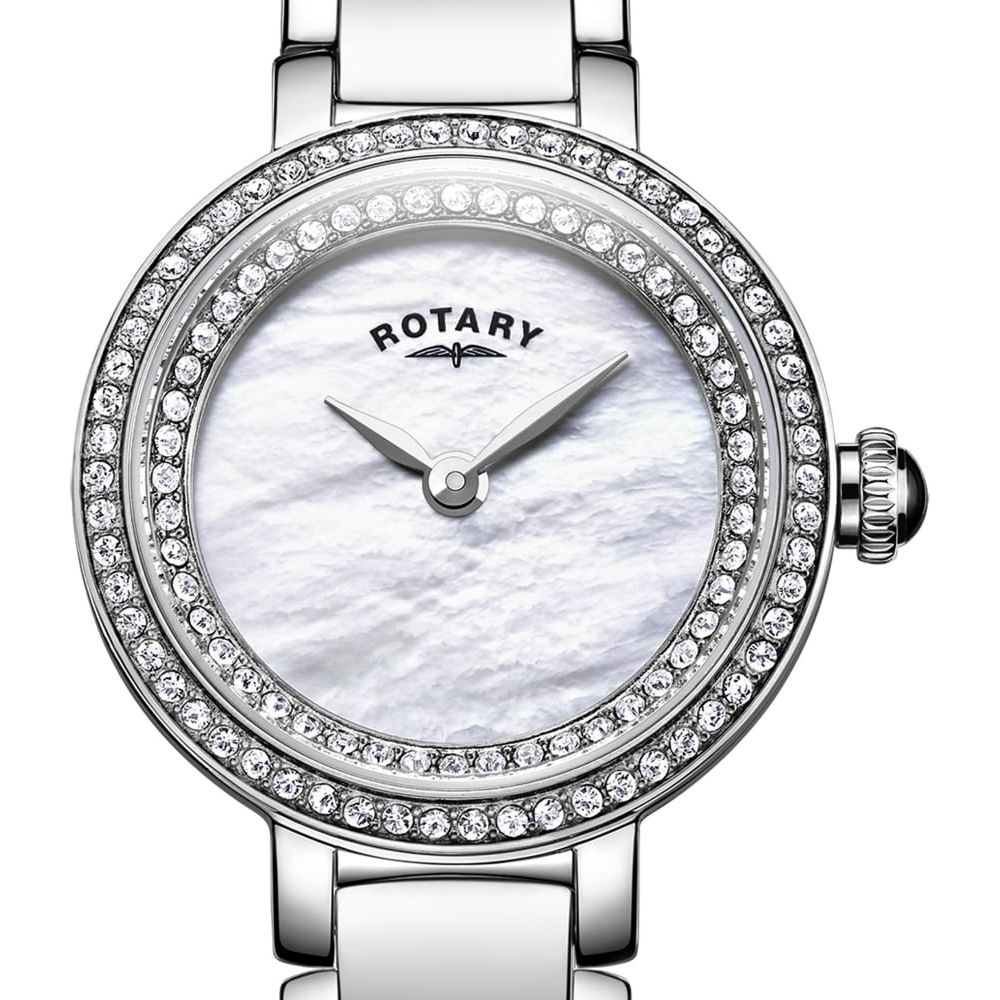 Chrome Plated CZ Stainless Steel Watch