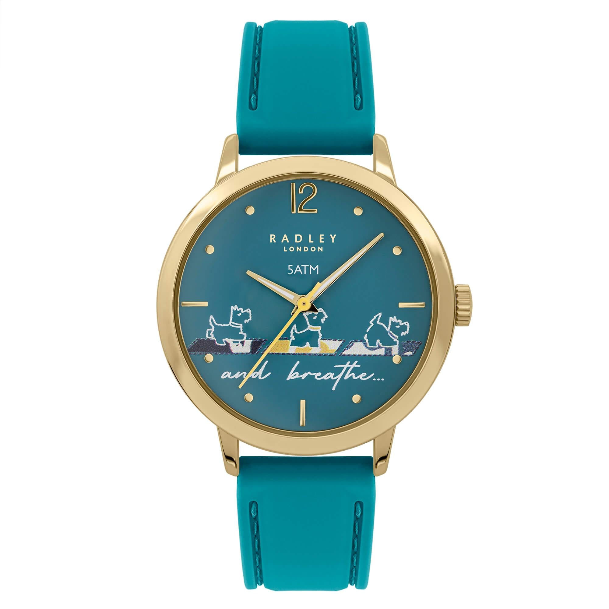 Ladies Yoga Dog Veridgris Silicone Strap Watch