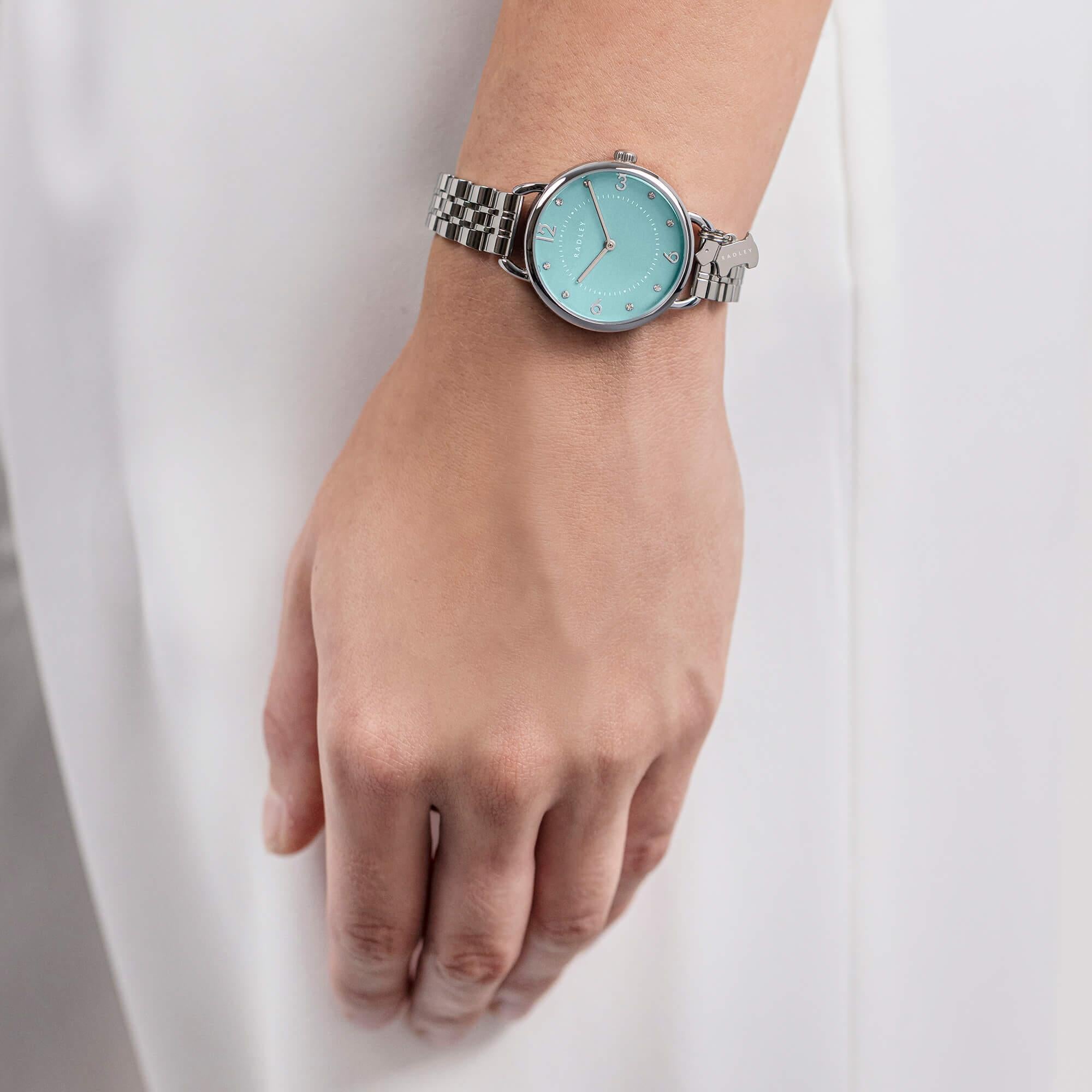 Silver Plated Open Shoulder Bracelet Watch