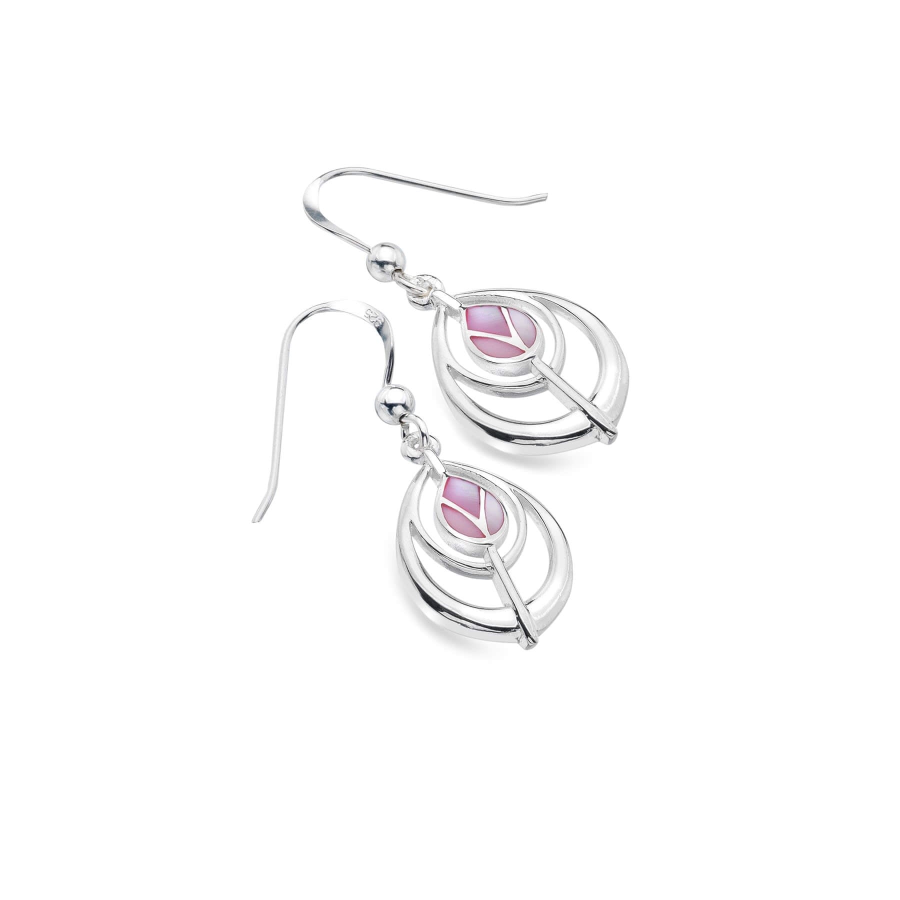 Mackintosh Pink MOP Teardrop & Tulip Earrings