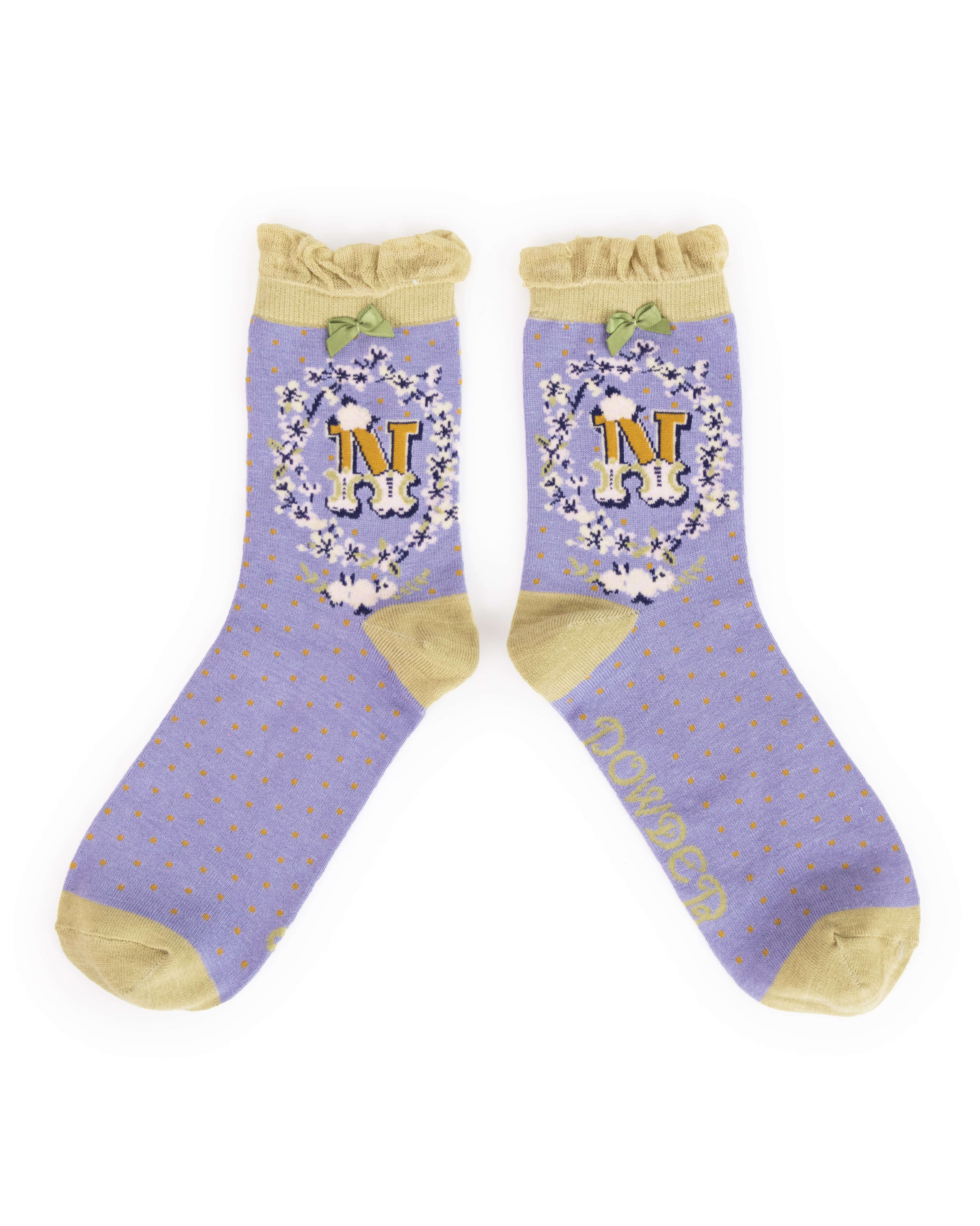 A-Z Ankle Socks - Letter N